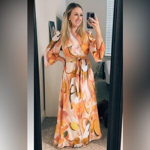 NWT- Petal & Pup - Abstract cut-out maxi dress - size L